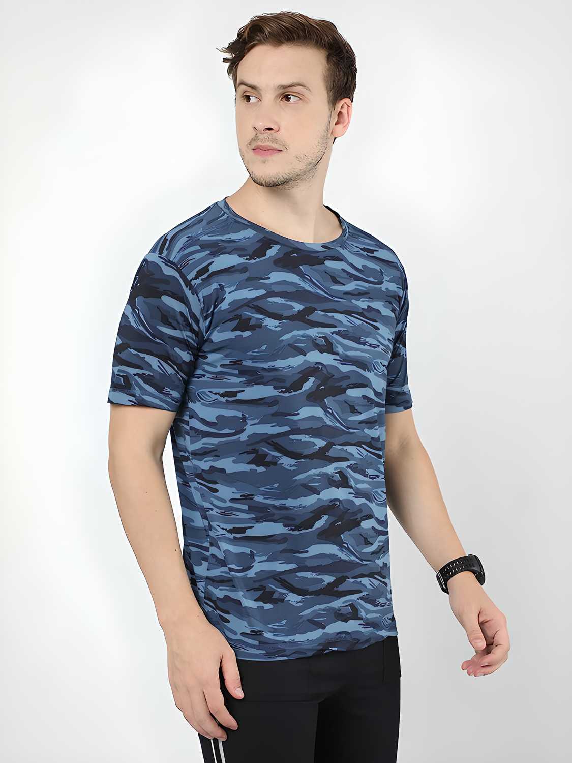 Cotton Printed Half Sleeves Mens Round Neck T-Shirt bqu5q7-dm