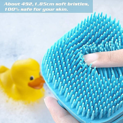 SCRUBBING Soft Silicone Bath Brush With Hooks Baby Showers silicon Cleaning Brushes bqu5q7-dm