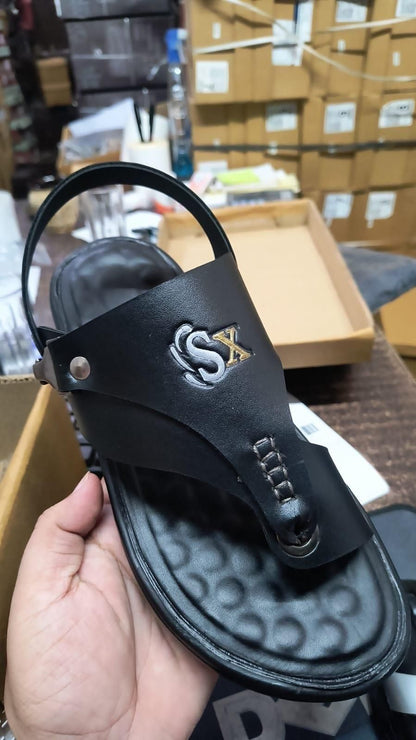 Men's Casual Synthetic Leather Sandal bqu5q7-dm