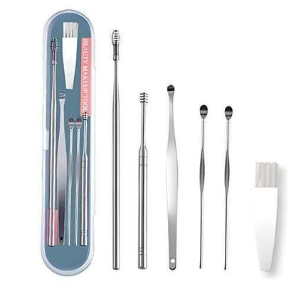 6 Pieces Ear Wax Removal Smooth Stainless Steel Kit bqu5q7-dm