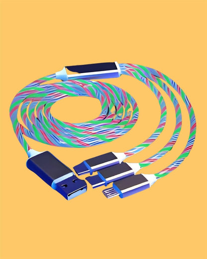 Fast 3 in 1 Multiple Pin With LED Light Magnetic Charging Charging Pad - Assorted color bqu5q7-dm