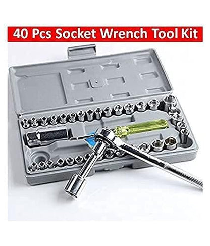 40 in 1 Pcs Multi-Purpose Socket Wrench Tool Kit for Repairing Socket Set bqu5q7-dm