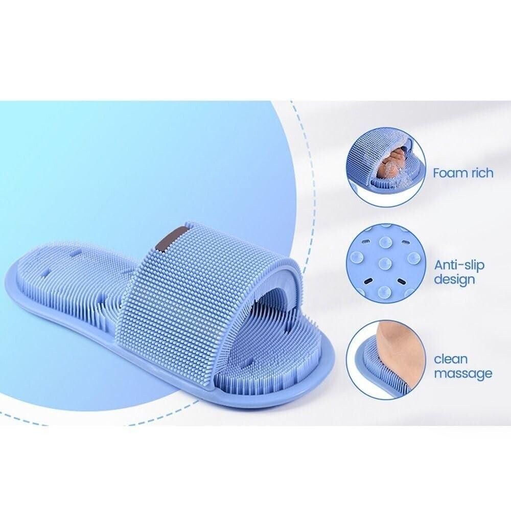 Shower Foot Scrubber with Non-Slip Suction Cups bqu5q7-dm