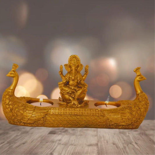 Golden Ganesha Deepak For Pooja Room & Home Decor bqu5q7-dm