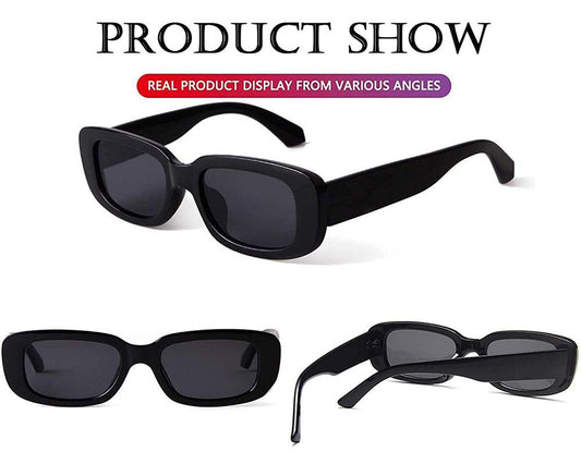 Unisex Black Rectangle Sunglass bqu5q7-dm