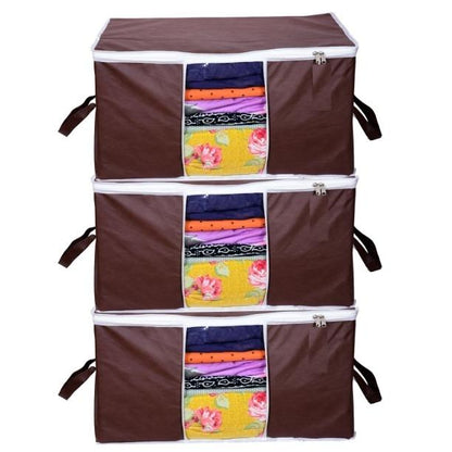 Storage Organizer- Solid Non Woven Storage Organizer (Set of 3) bqu5q7-dm