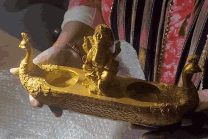 Golden Ganesha Deepak For Pooja Room & Home Decor bqu5q7-dm