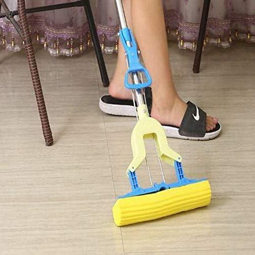 Mop Folding Squeeze Sponge Mop, Stainless Steel Rod-Rubber, Can Expand Cotton Absorbent Mop, Mop Floor Cleaning bqu5q7-dm