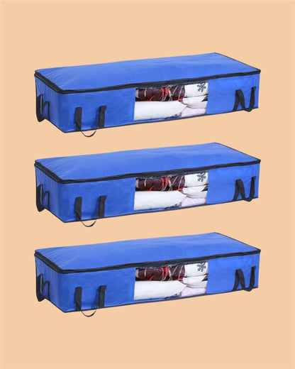 Storage Bag - Foldable Long Underbed Storage Bag Pack of 3 bqu5q7-dm