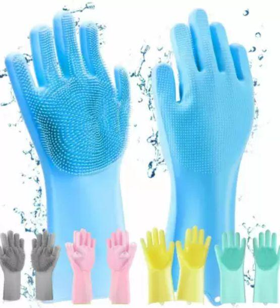 Magic Silicone Cleaning Hand Gloves for Kitchen bqu5q7-dm