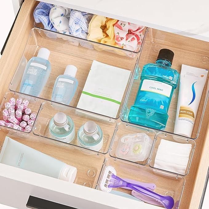 7Pcs Acrylic Drawer Storage Organiser bqu5q7-dm