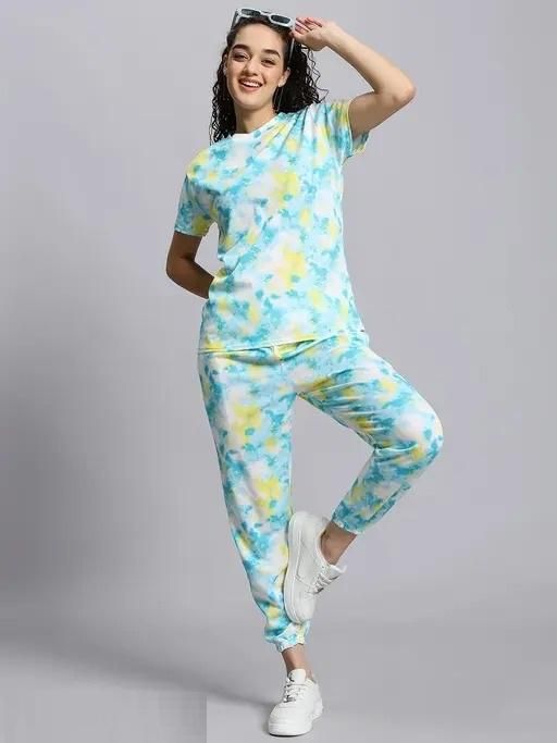 Women's Casual Tie Dye Print Night Suit bqu5q7-dm