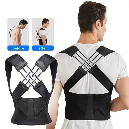 Adjustable Back Posture Corrector | Pain Relief Belt for Men & Women | Slouching & Spine Support Brace - Soppykart