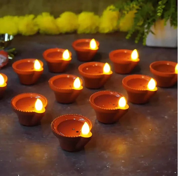 LED Light Water Sensor Diyas Plastic with, Ambient Lights, (Pack of 6/12/18/24) Soppykart